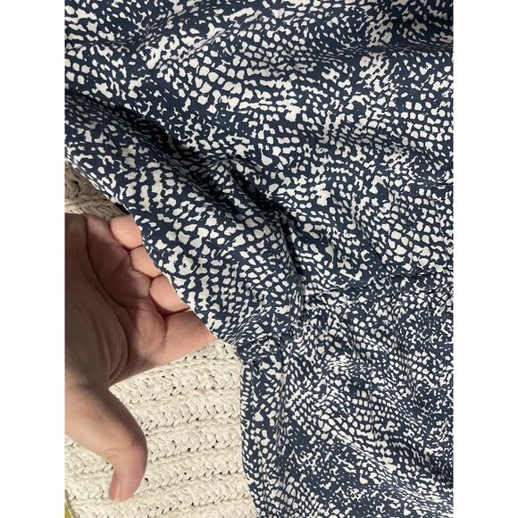 Gap Romper Elastic Waist Button Front Womens Small Pockets 871079-01 Navy Print - Picture 9 of 9